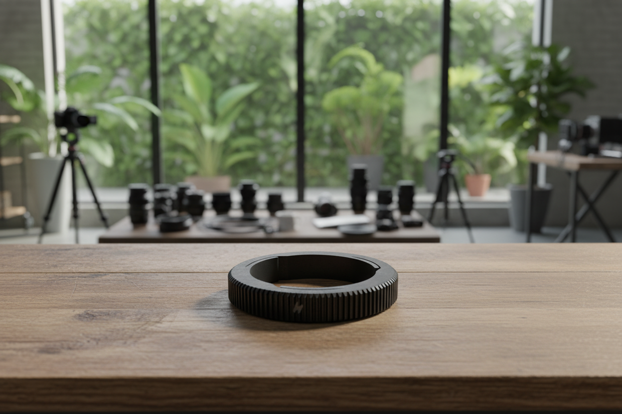 follow focus ring auf Holztisch