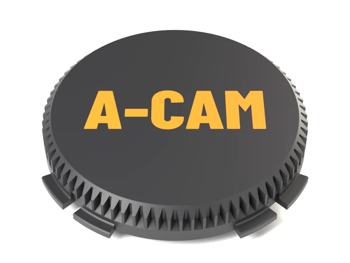 Face of the ARRI PL body cap with A-CAM as a flush two-colour inlay