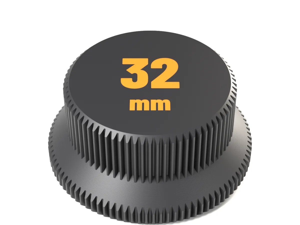 Face of the ARRI PL rear cap with 32 mm as a two-colour inlay